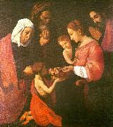 Francisco de Zurbaran the holy family, st. joaquim and st. Spain oil painting artist
